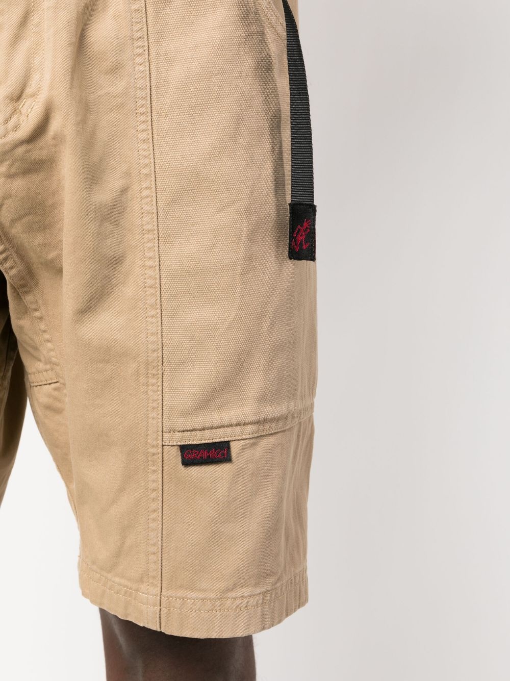buckled-waist cotton shorts - 5