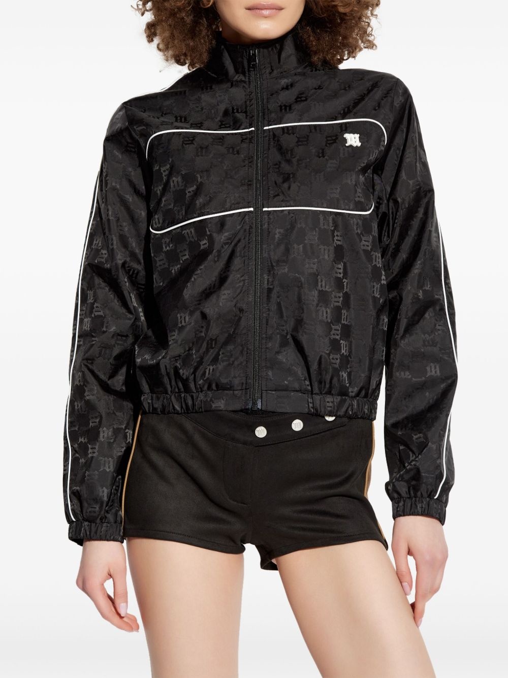 monogram-print jacket - 3