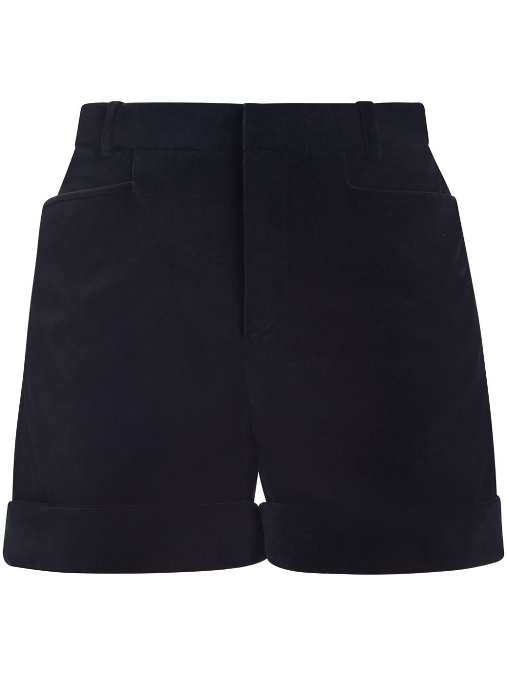 turn-up high-waisted shorts - 1