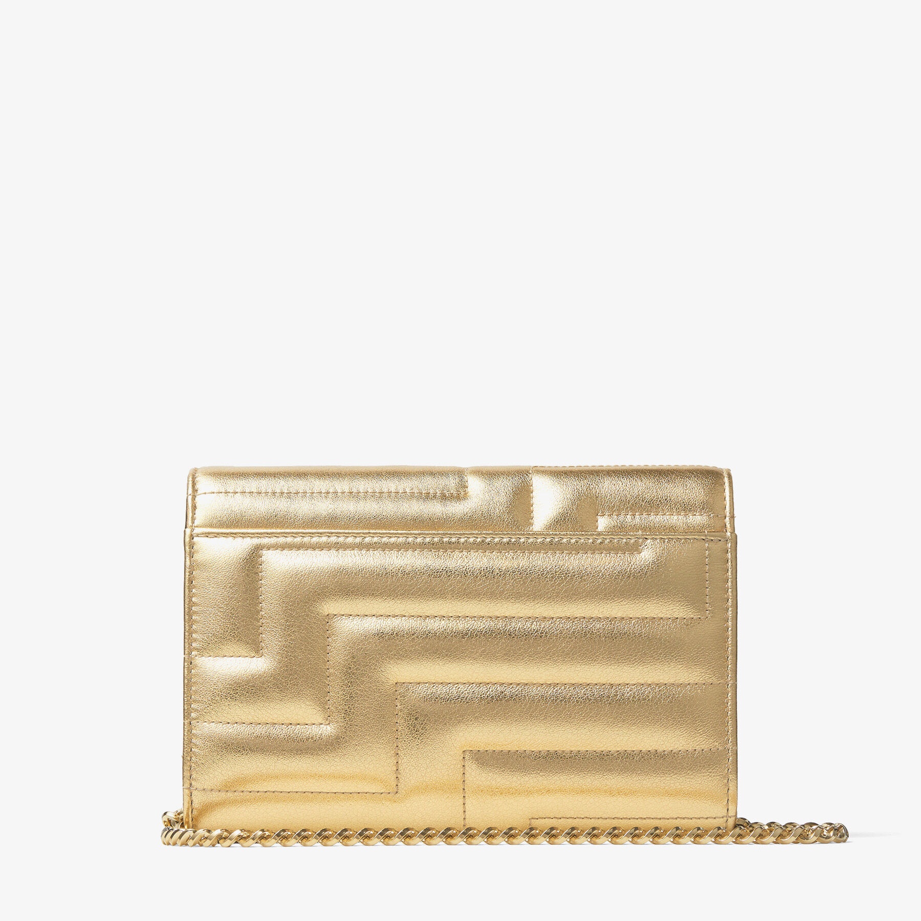 Varenne Avenue Clutch
Gold Avenue Metallic Nappa Leather Clutch Bag with Light Gold JC Emblem - 6