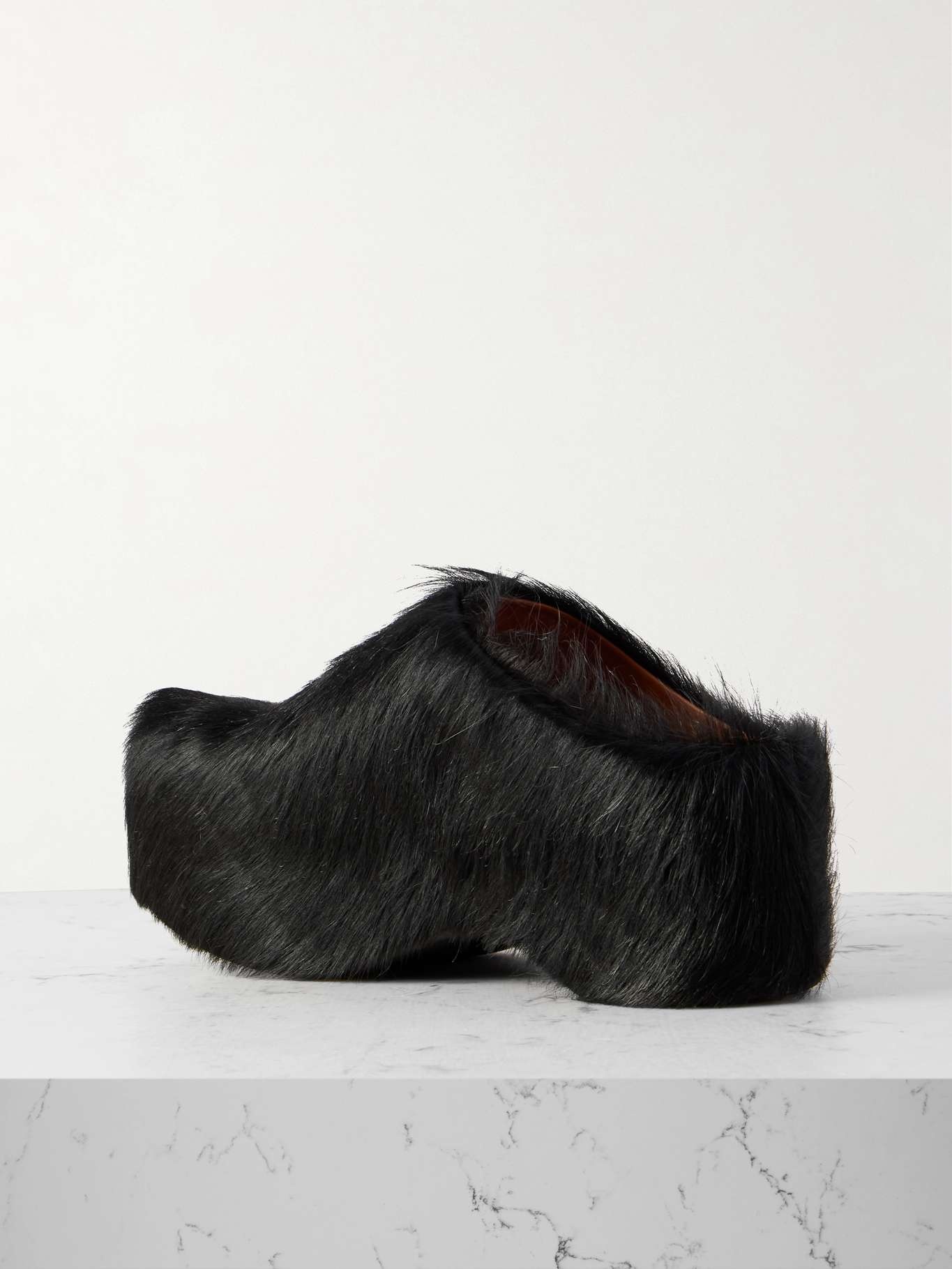 Sabot calf hair platform clogs - 3