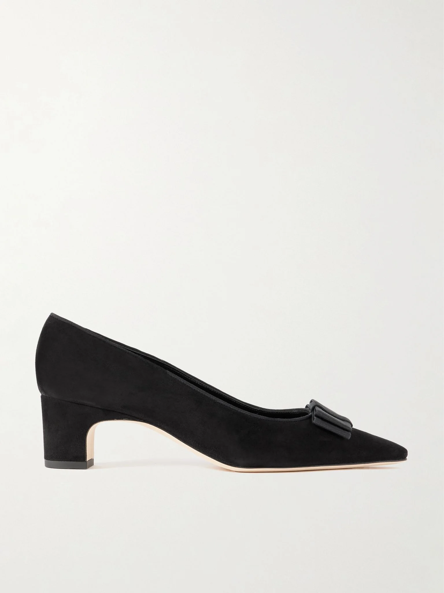 Reador 50 bow-detailed suede pumps Black - 1