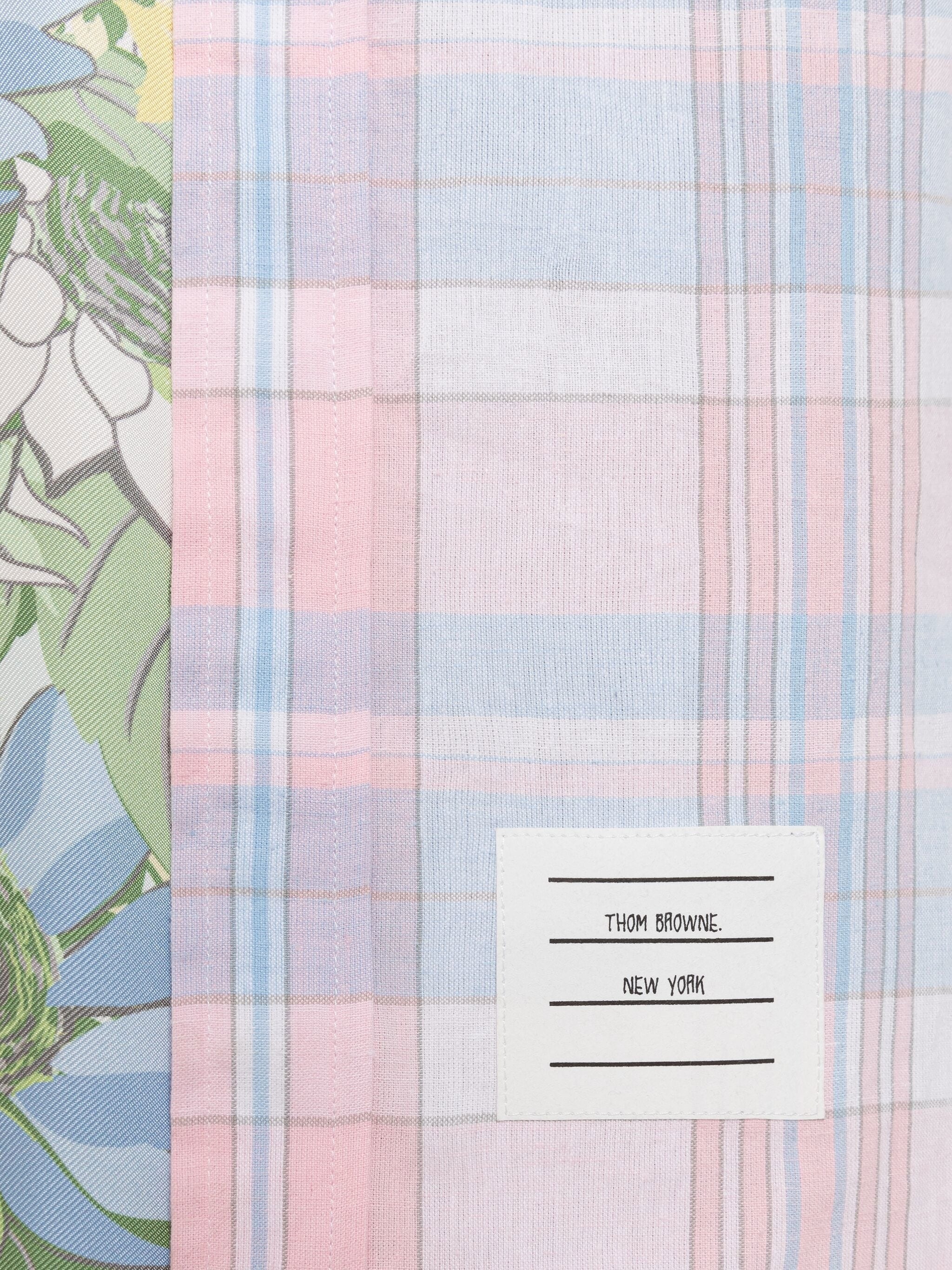 Madras Cotton Negligee Back Tab Shirtdress - 5