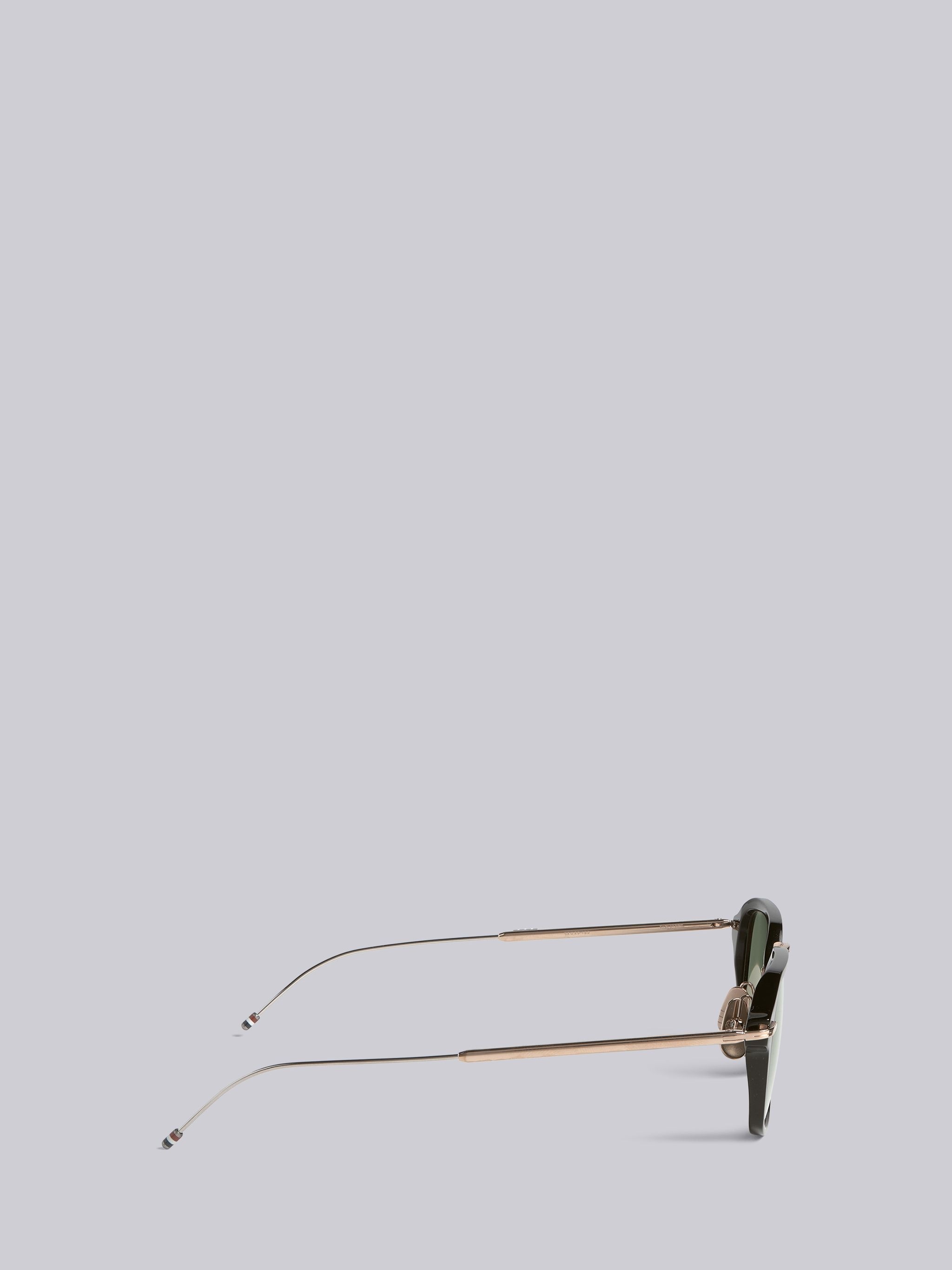 TB423 - Black White And Gold Clubmaster Sunglasses - 3