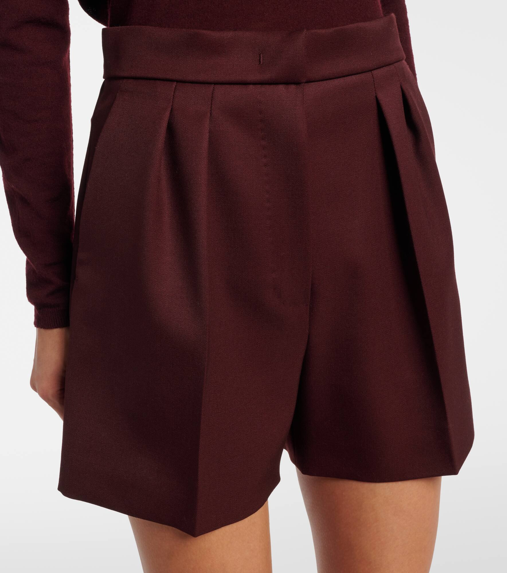 Ozieri high-rise virgin wool shorts - 4