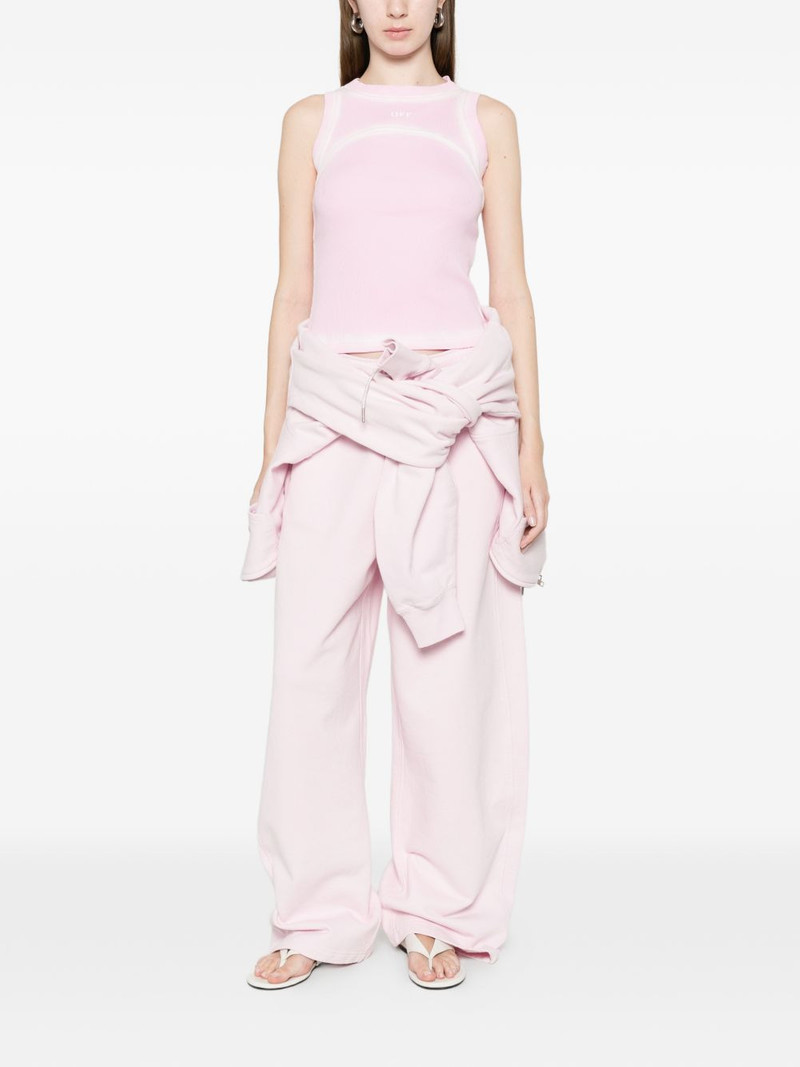 Off-White Spray- Off-Stamp ribbed tank top outlook