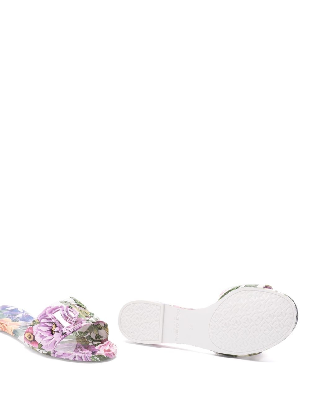 floral-print slides - 4