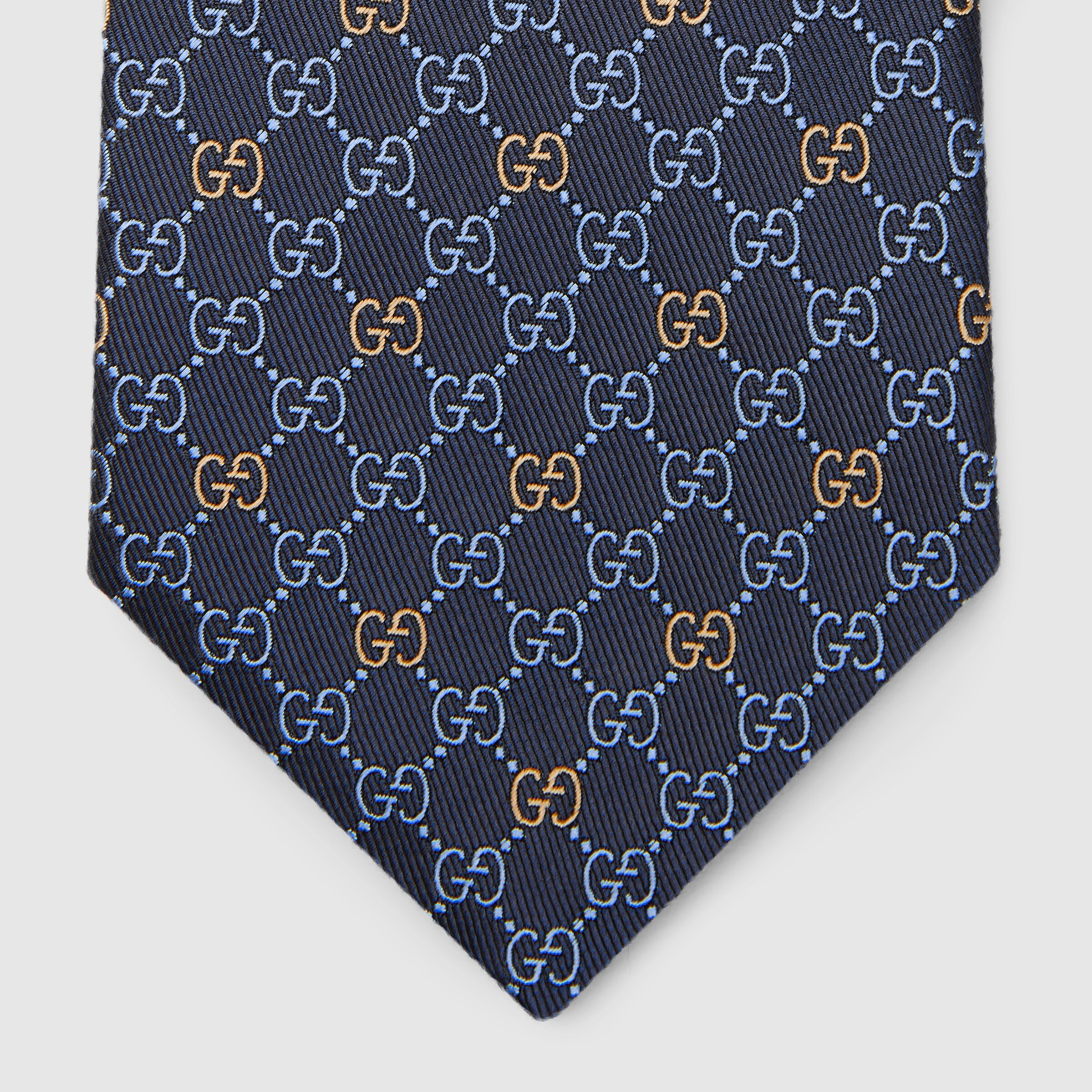 GG silk jacquard tie - 4