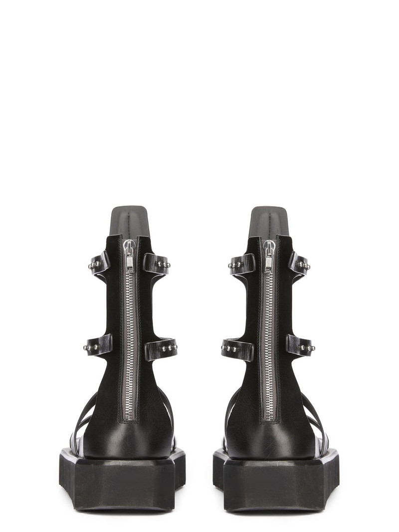 Black Turbo Spartan Sandals 4