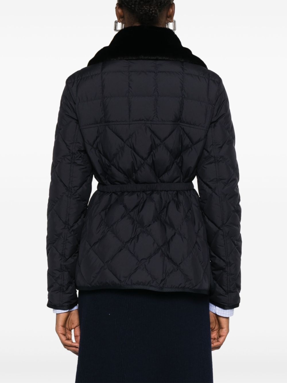 quilted belted jacket - 4
