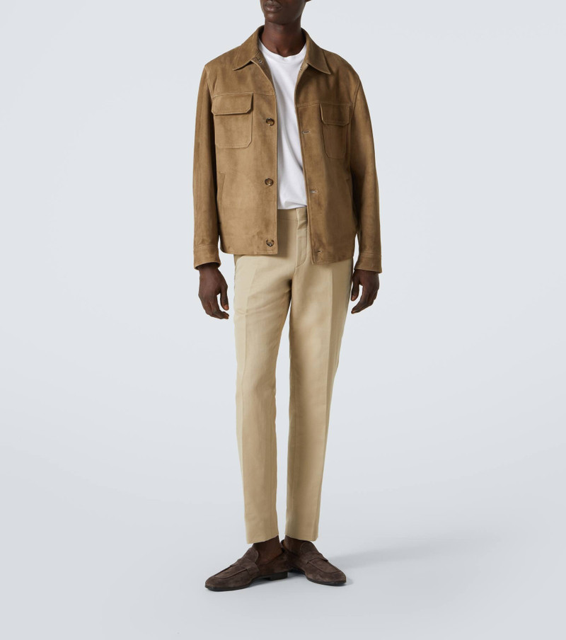 Brioni Pienza linen and cotton straight pants outlook