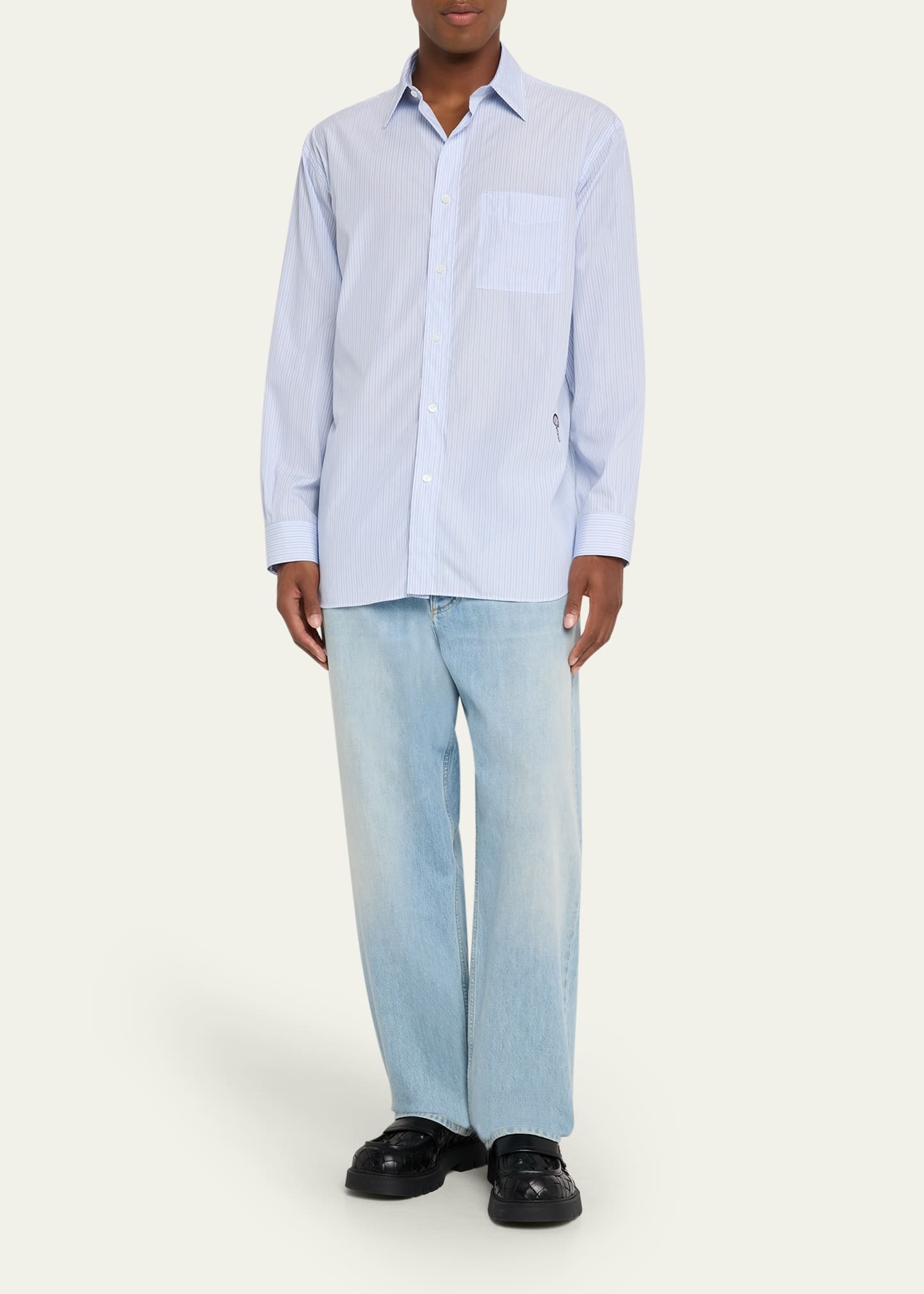Men's Tonal Stripe Pocket Sport Shirt - 2