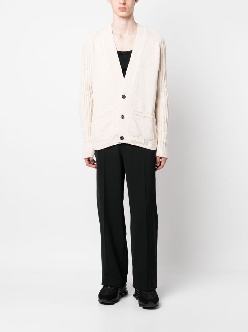 Balmain intarsia-logo button-up cardigan outlook