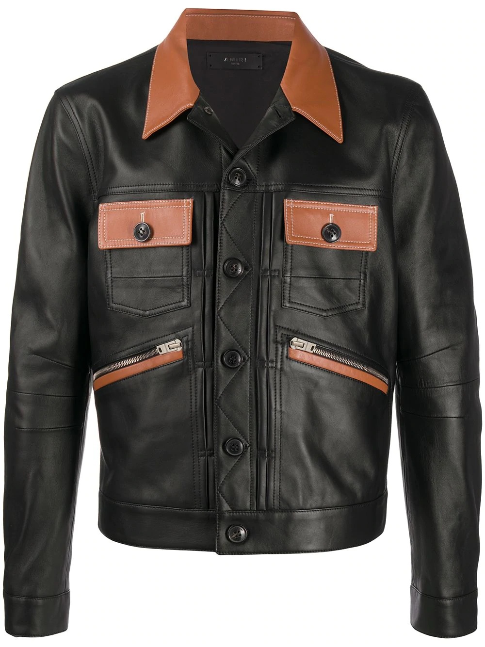 leather biker jacket - 1