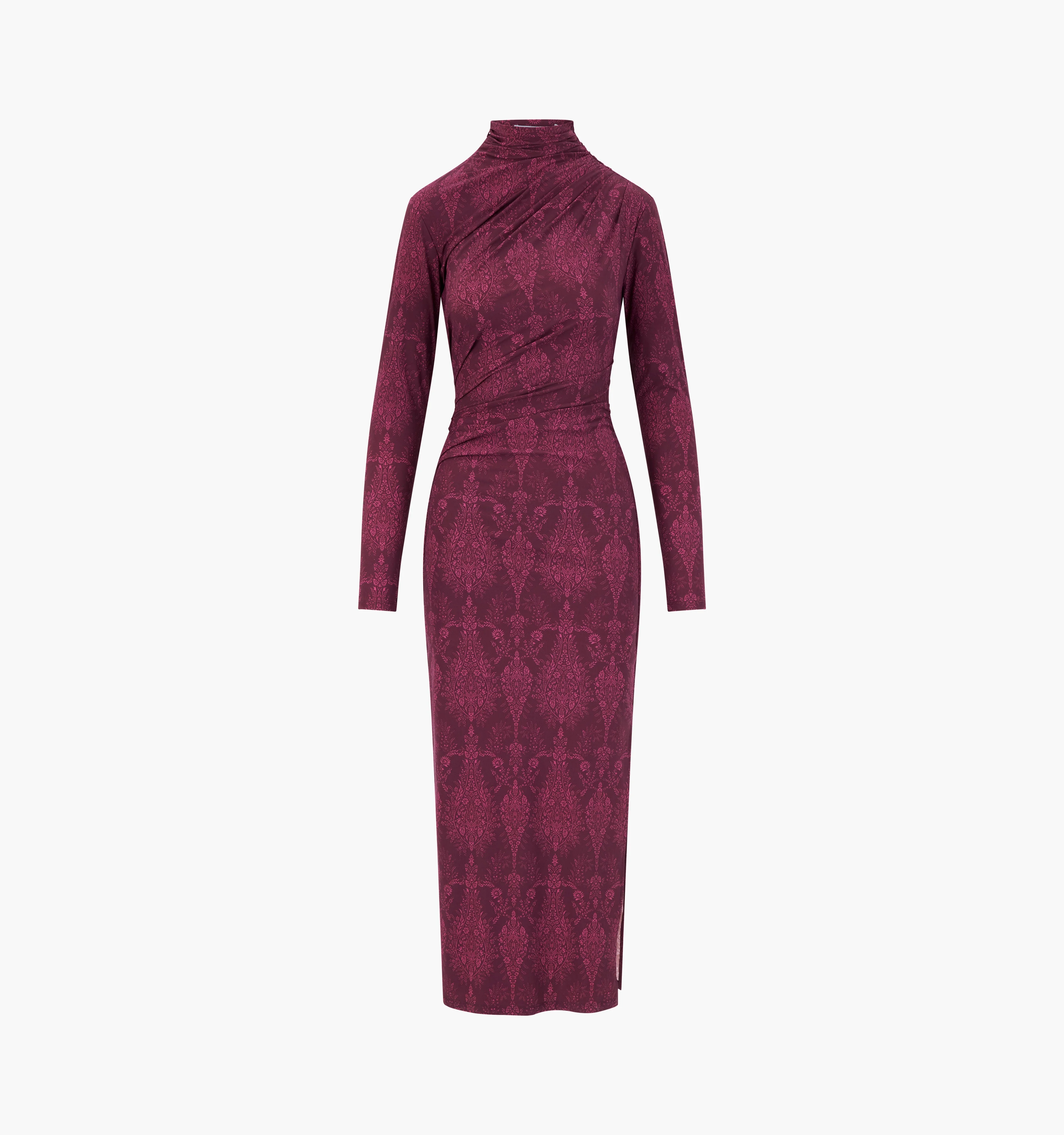 The Rizzo Dress - Plum Damask - 1