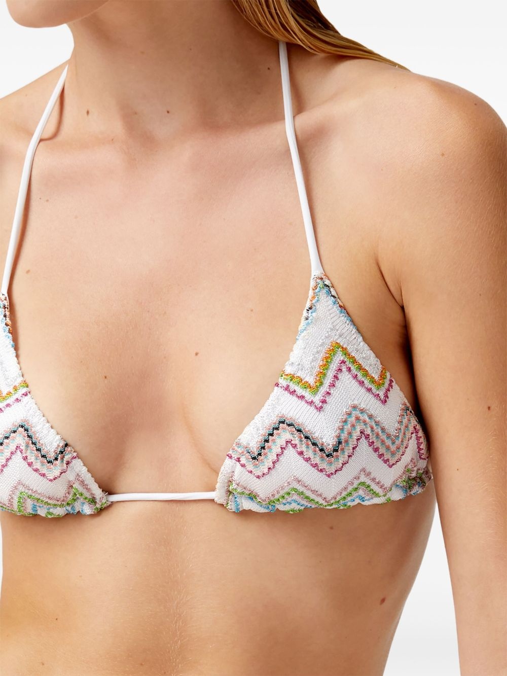 zigzag-knit bikini set - 5