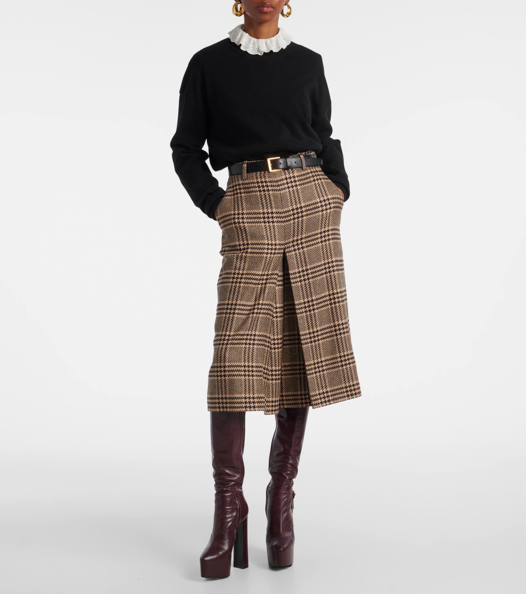 Lace-trimmed cotton poplin blouse - 2