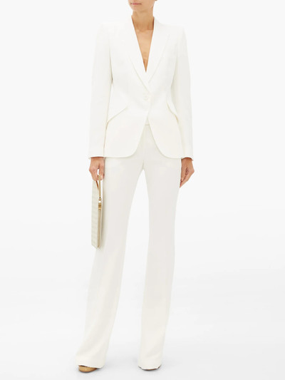 Alexander McQueen Flared crepe tailored trousers outlook