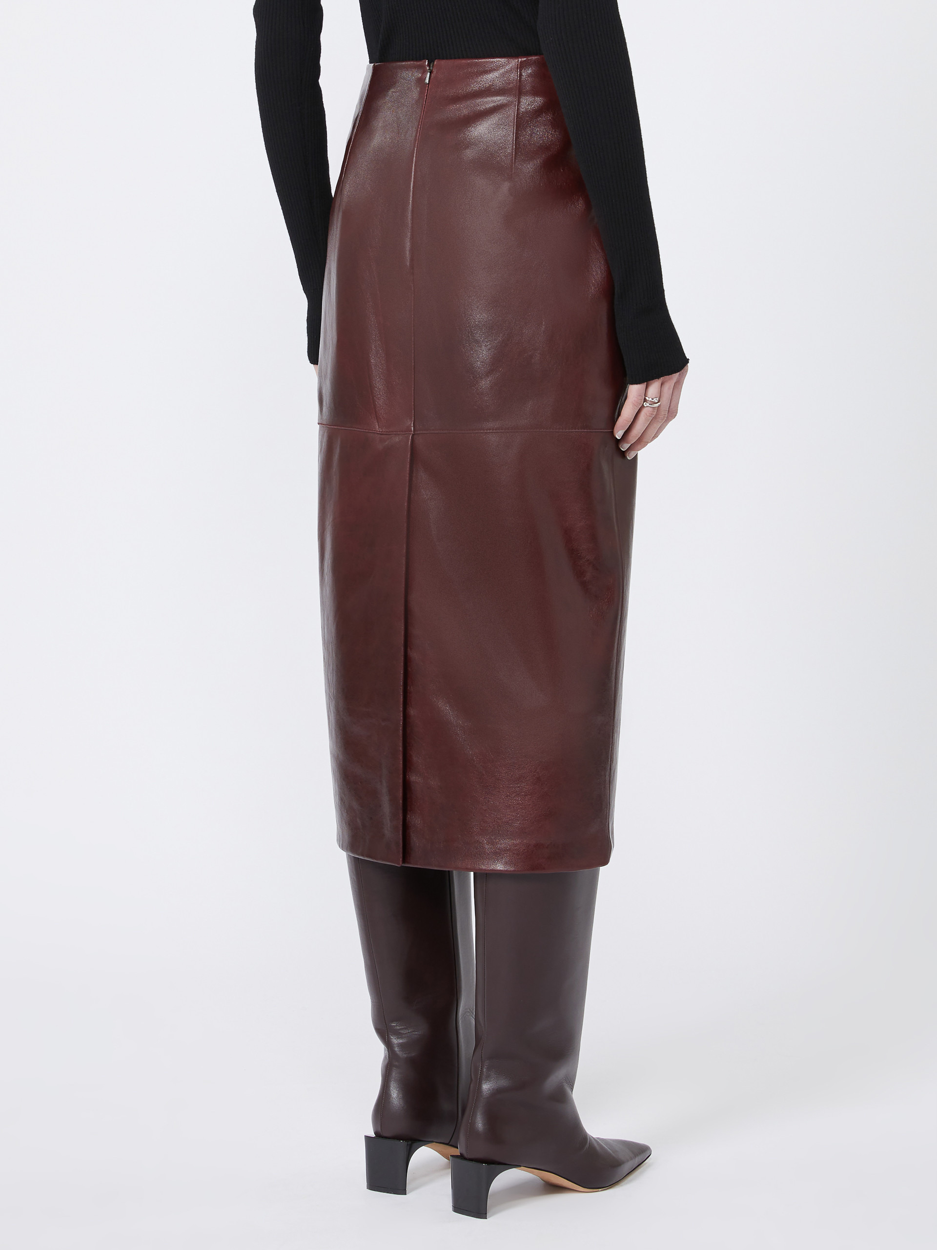 AFA Midi leather skirt - 4