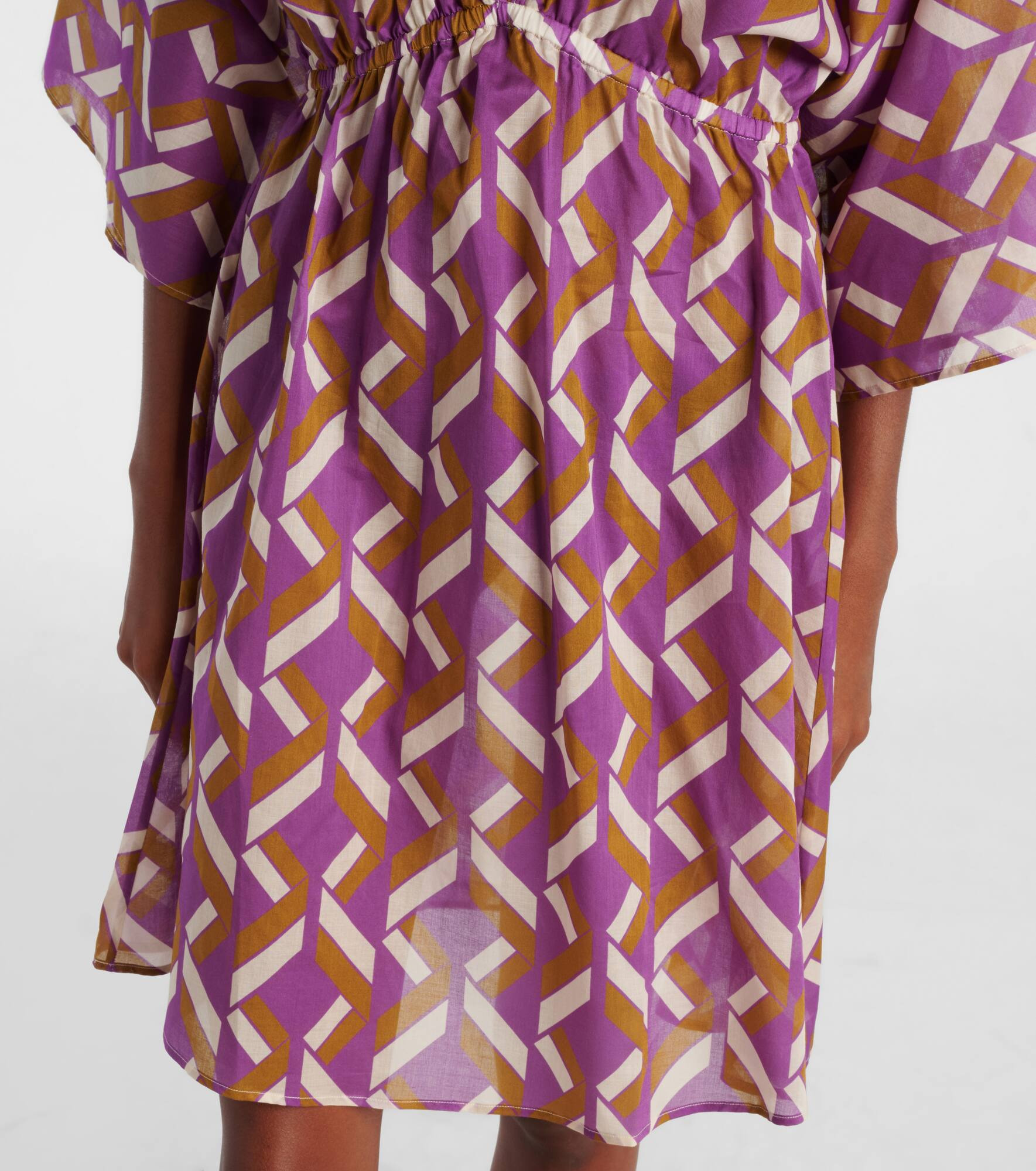 Feel patterned cotton voile minidress - 5