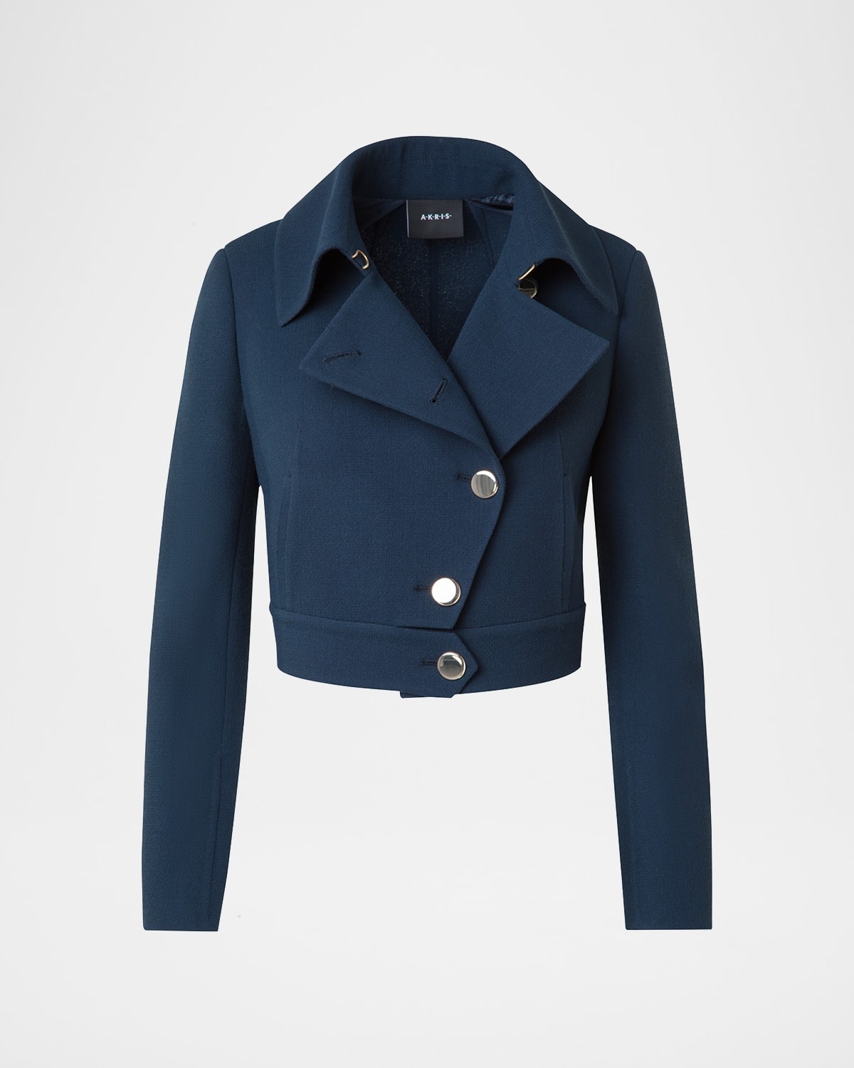 Dana Asymmetric-Button Wool Crepe Jacket - 1