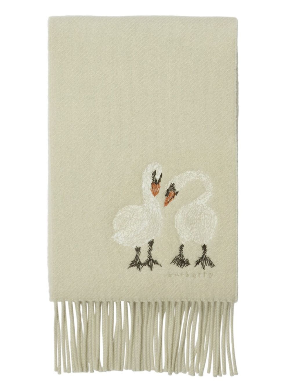 swan embroidery scarf - 2