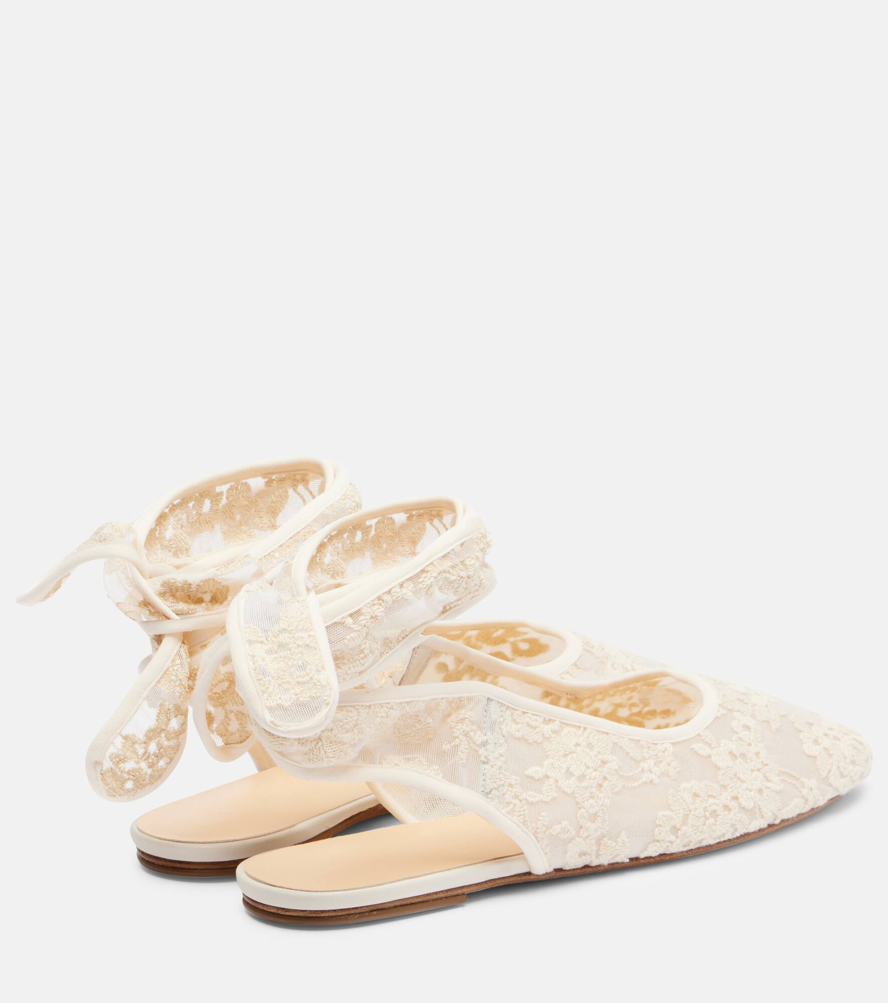 Lace slingback flats - 2