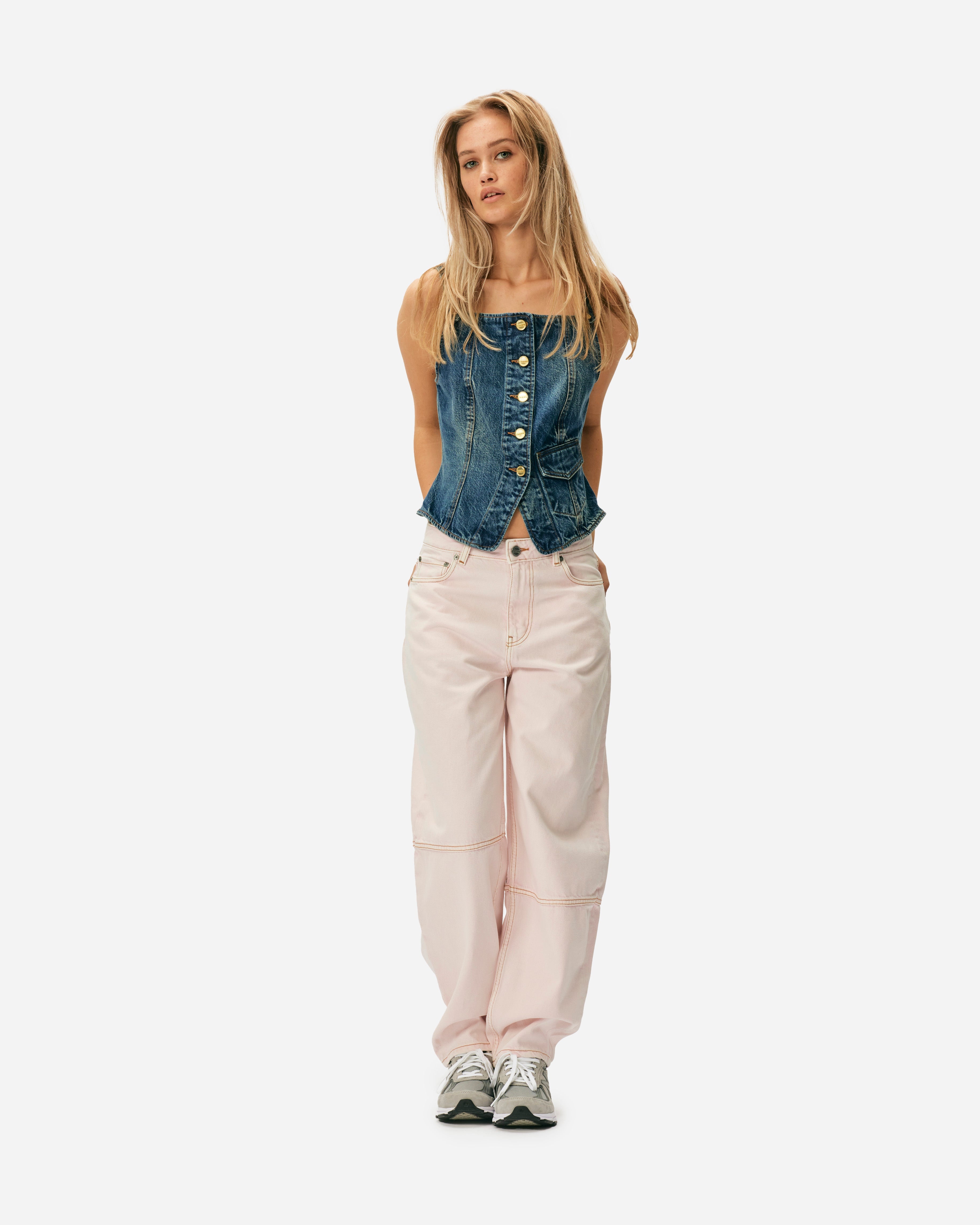 Heavy Washed Denim Top - 6