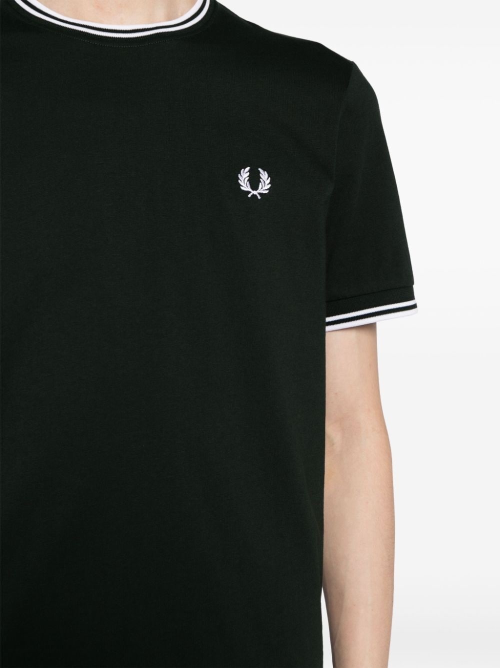 logo-embroidered cotton T-shirt - 5