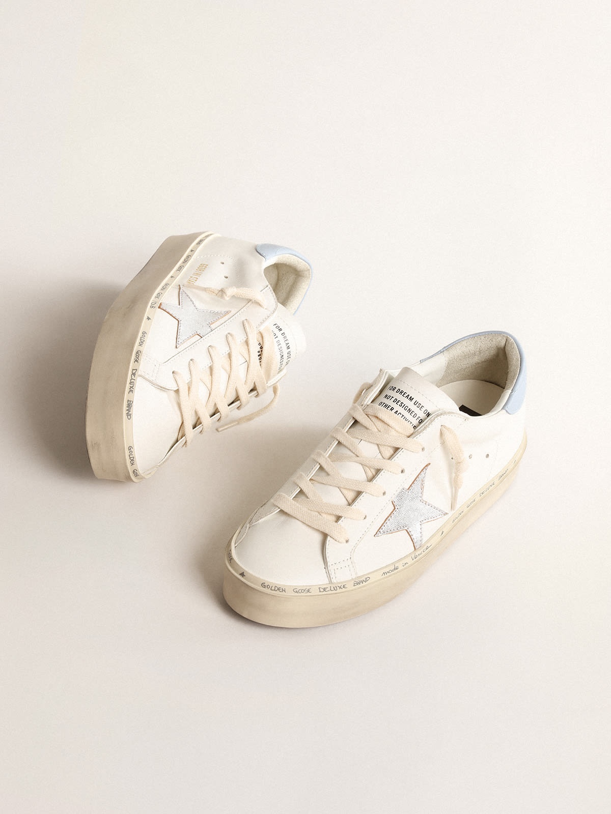 靴 Golden  Hi Star 37 Golden Goose Hi Star with metallic leather star and powder