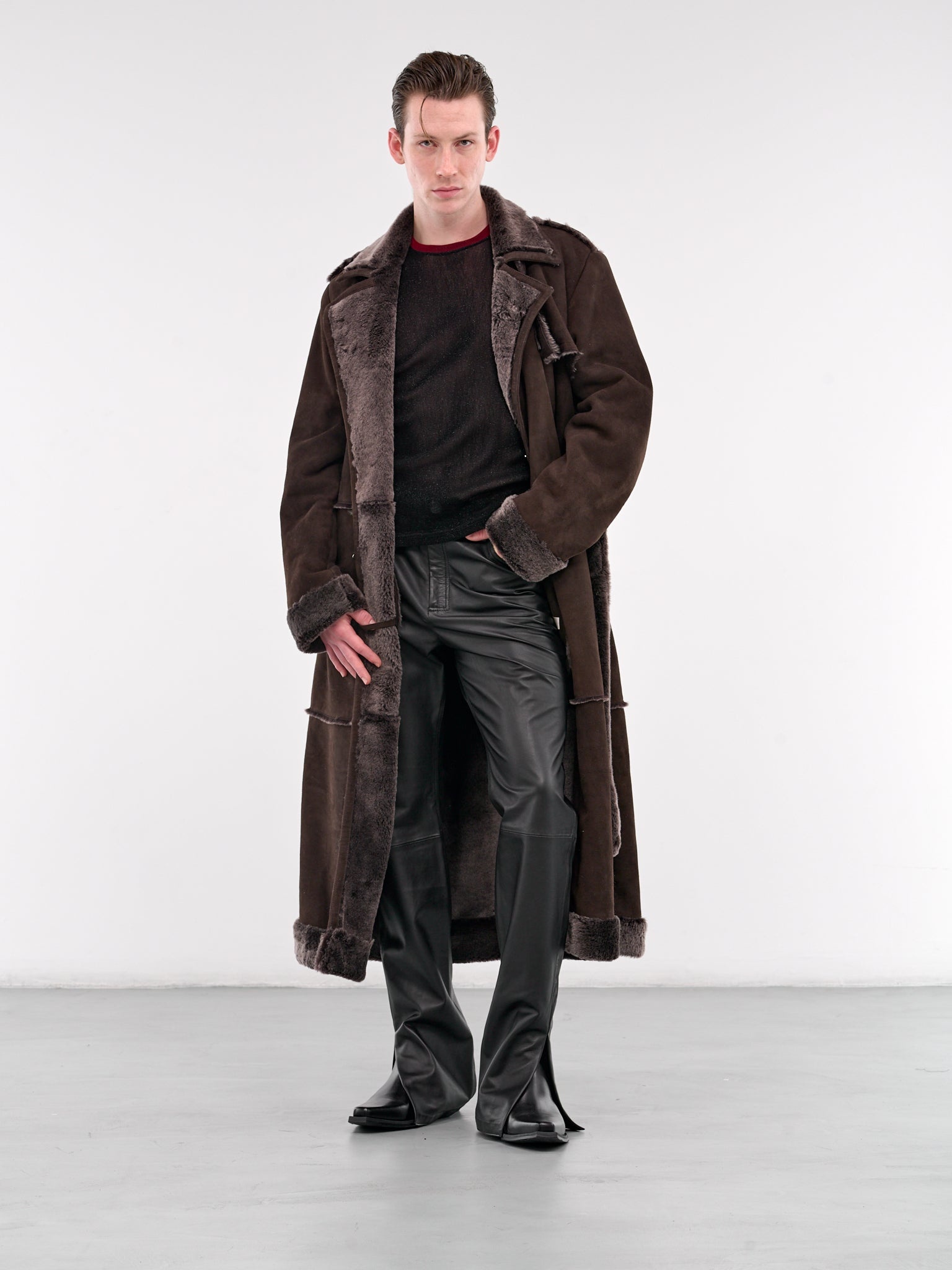 Deborah Long Shearling Coat - 6