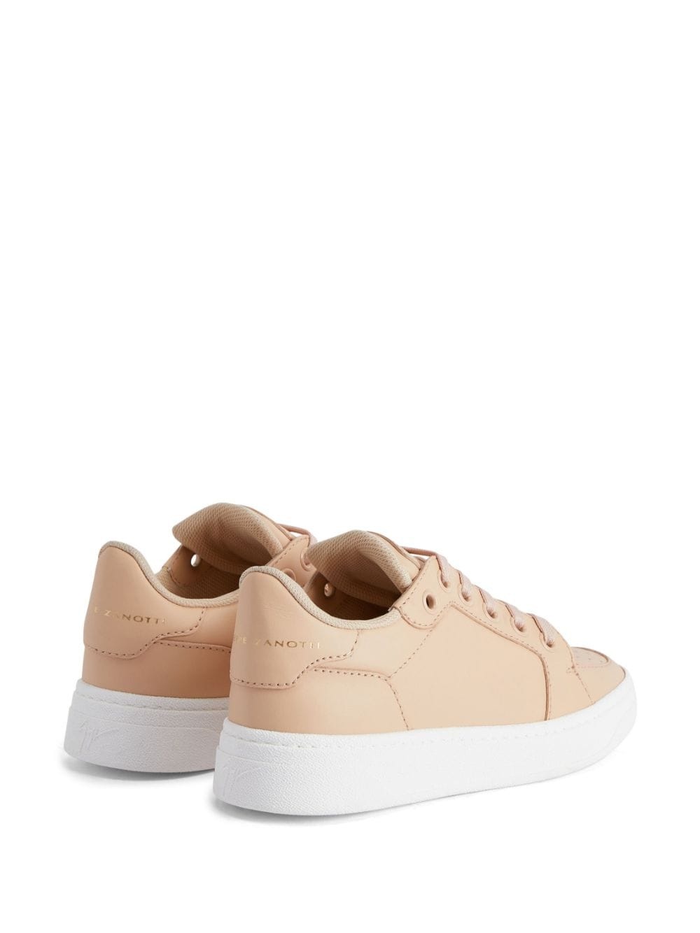 calf-leather lace-up sneakers - 3