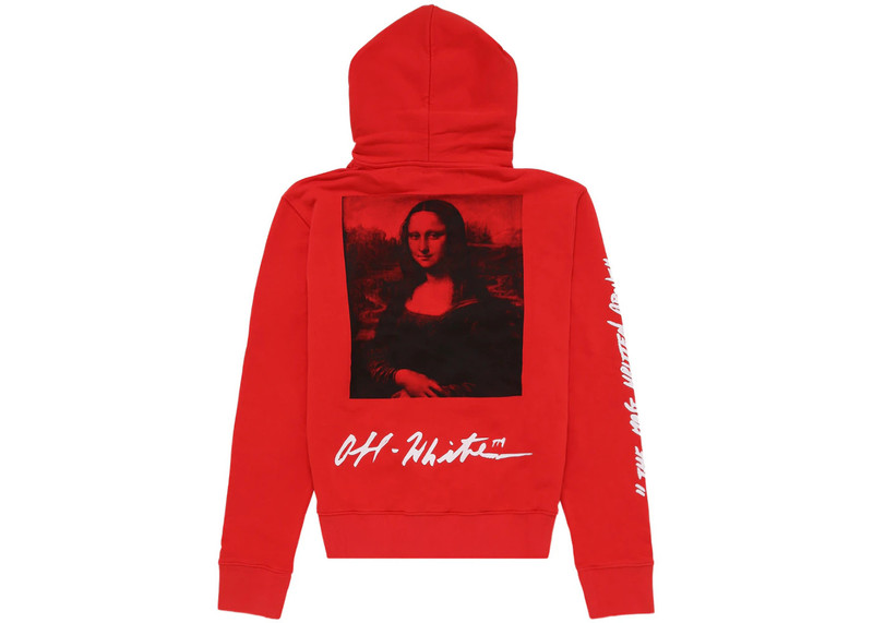 Off-White OFF-WHITE Monalisa Graphic Print Hoodie Red/Black/White outlook