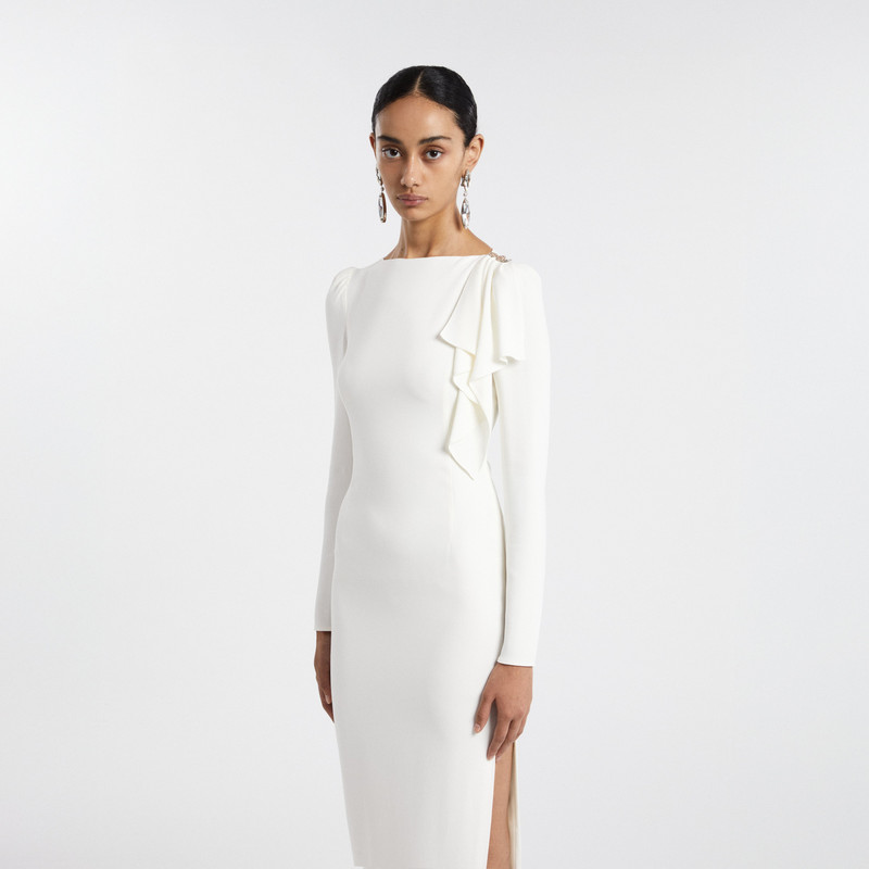 CADY EVENING DRESS WITH VOLANT 5