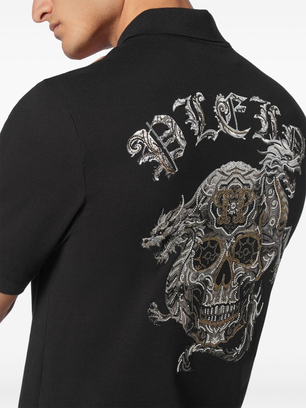 Skull-print polo shirt - 5