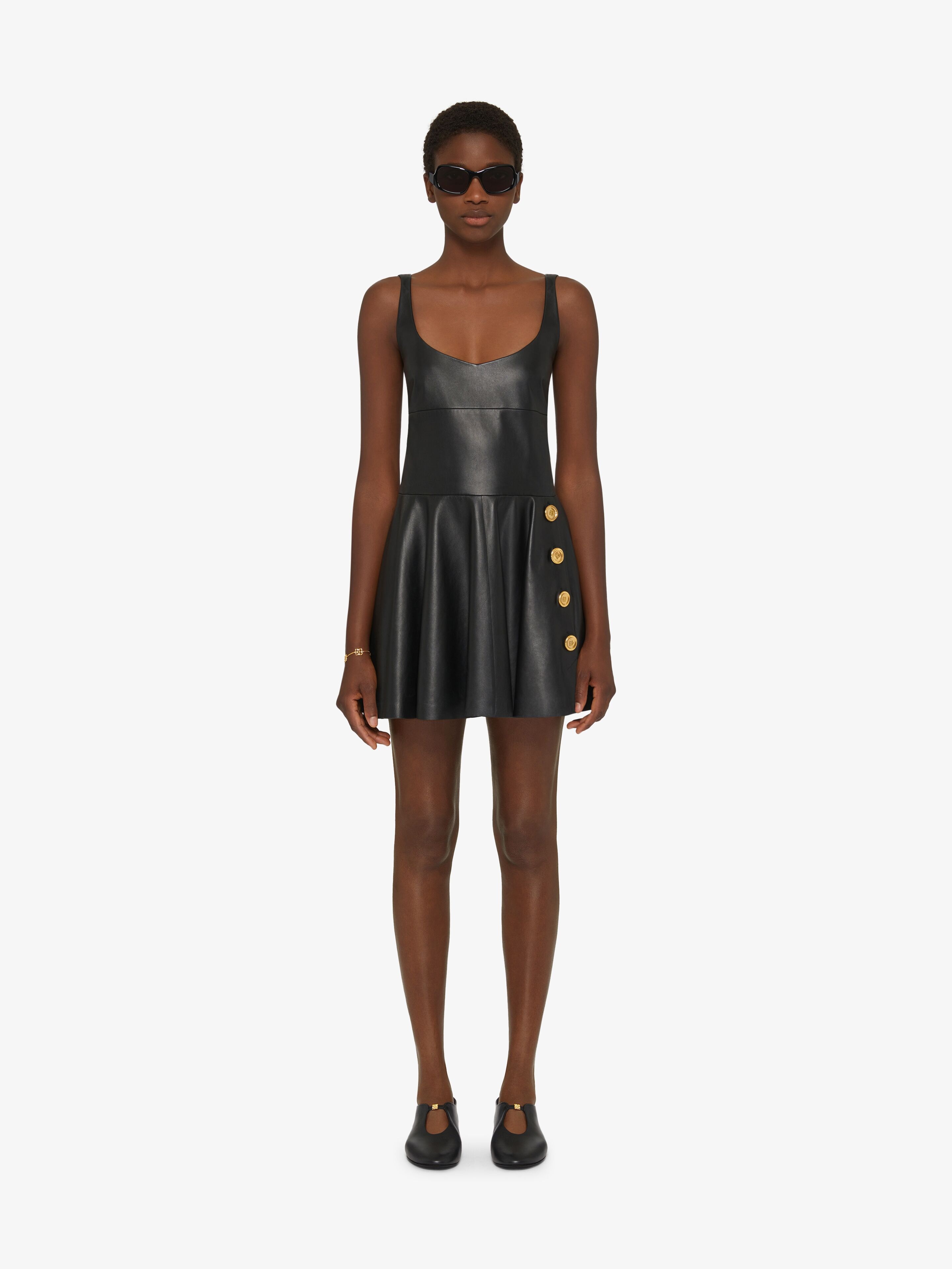 DRESS IN NAPPA WITH TWISTED STRAPS - 3