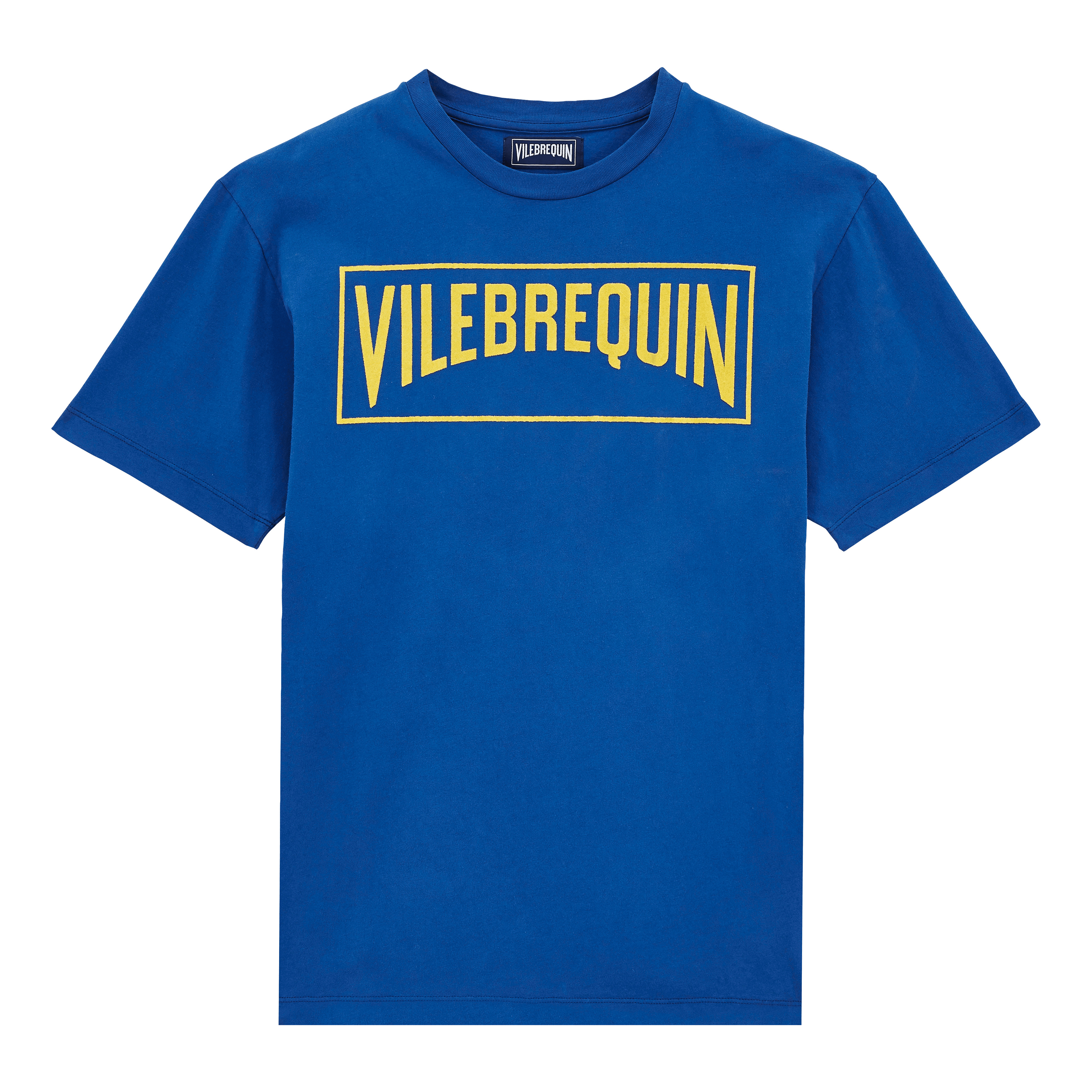 Men Cotton T-Shirt Vilebrequin Logo Flocked - 1