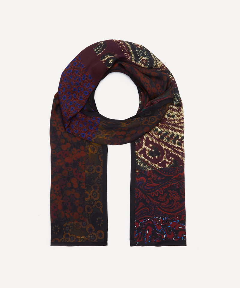 Large Flora Satin Scarf 4