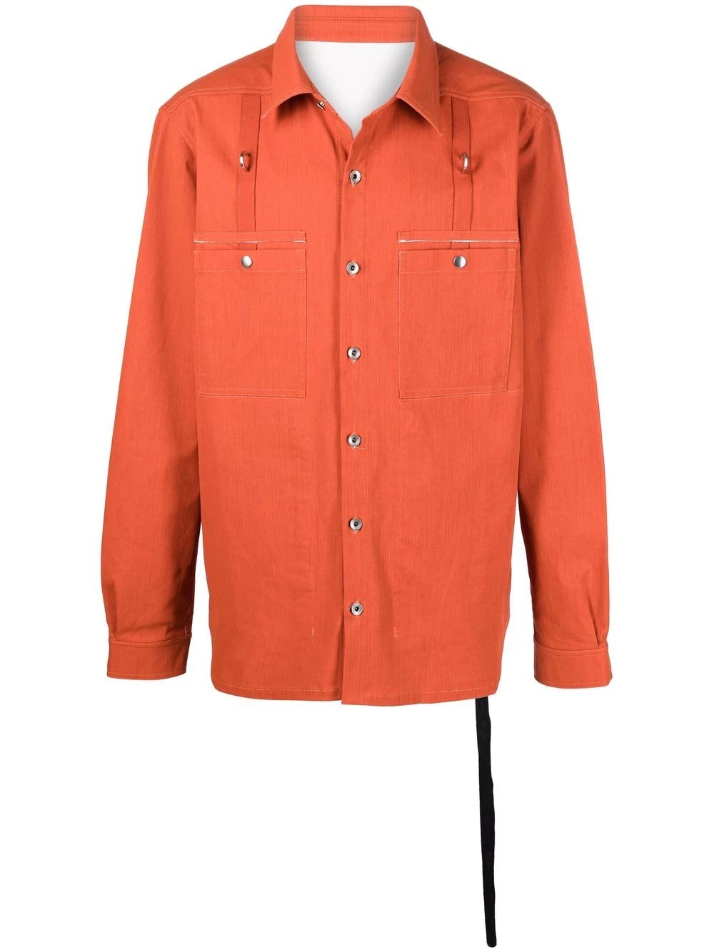 cotton-blend shirt jacket - 1