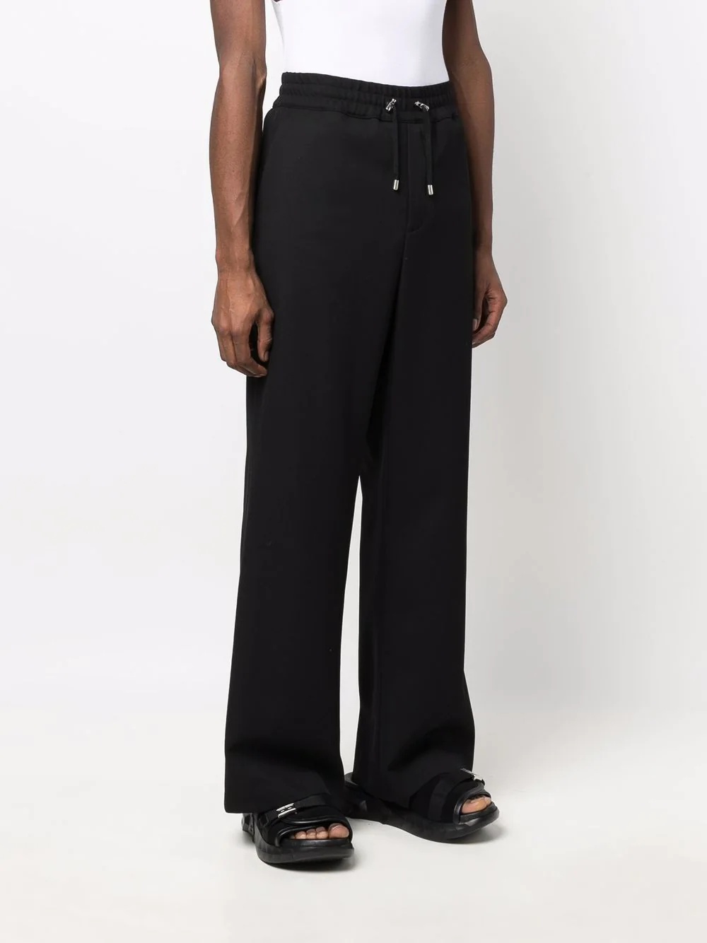 drawstring straight-leg track pants - 3