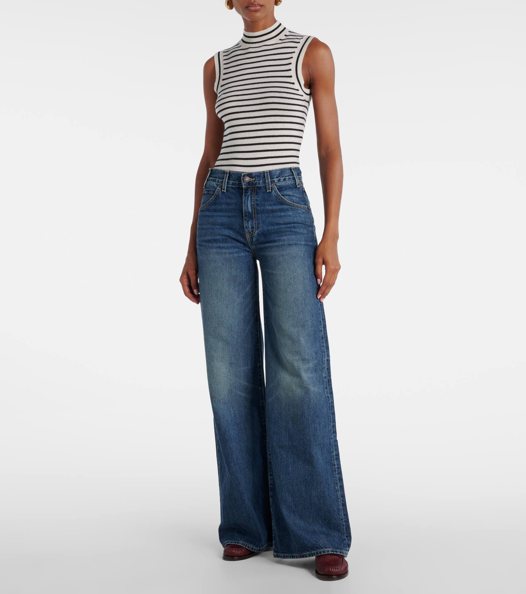 Salome mid-rise wide-leg jeans - 7