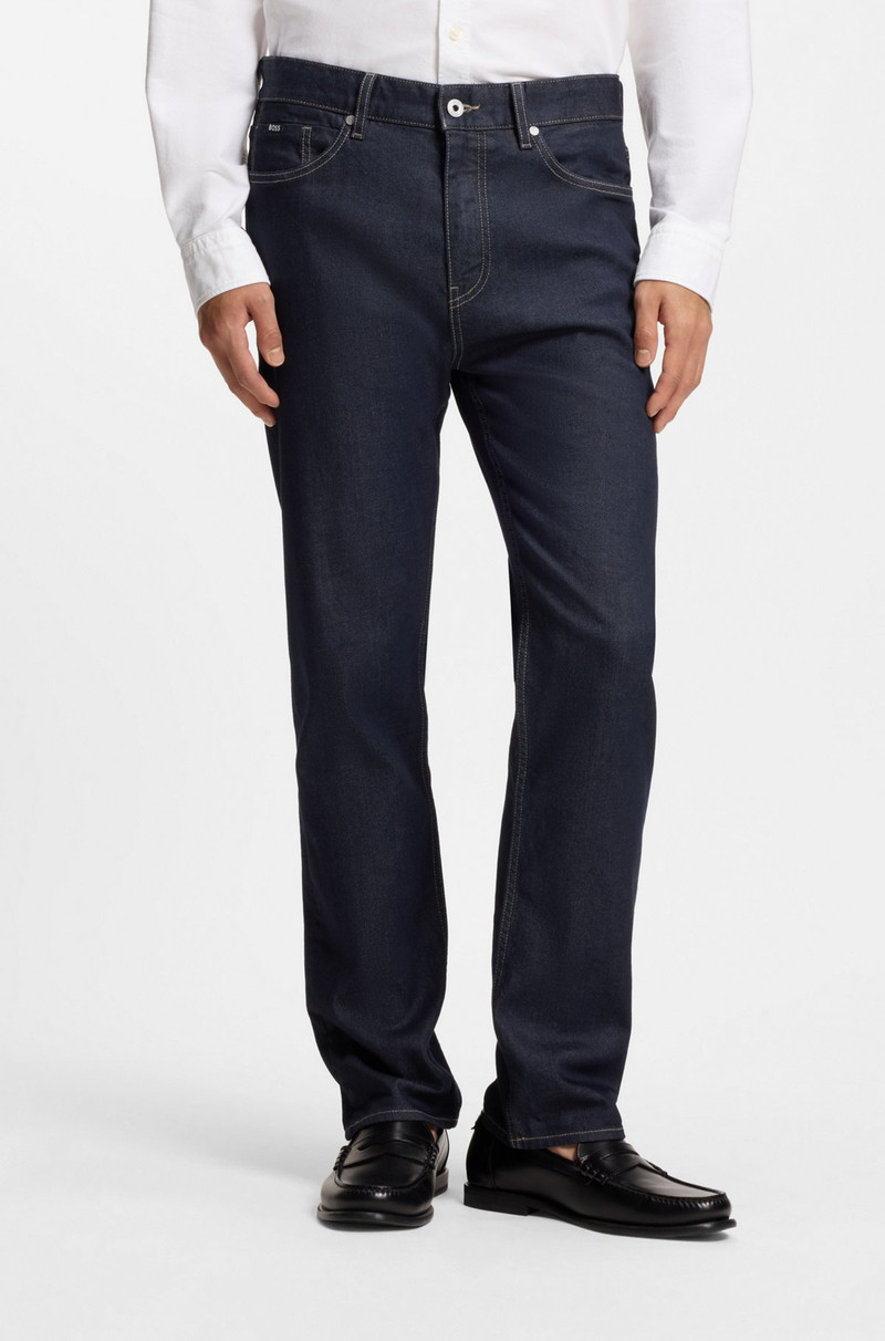 INDIGO STRAIGHT-FIT JEANS IN STRETCH DENIM 2