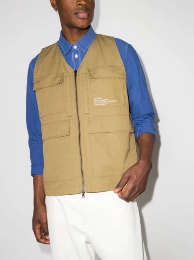 WTAPS logo-print zip-up gilet outlook