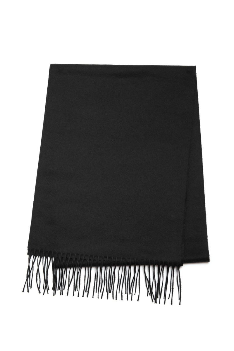Blaine Fringe Scarf in Black Silk Cashmere 1