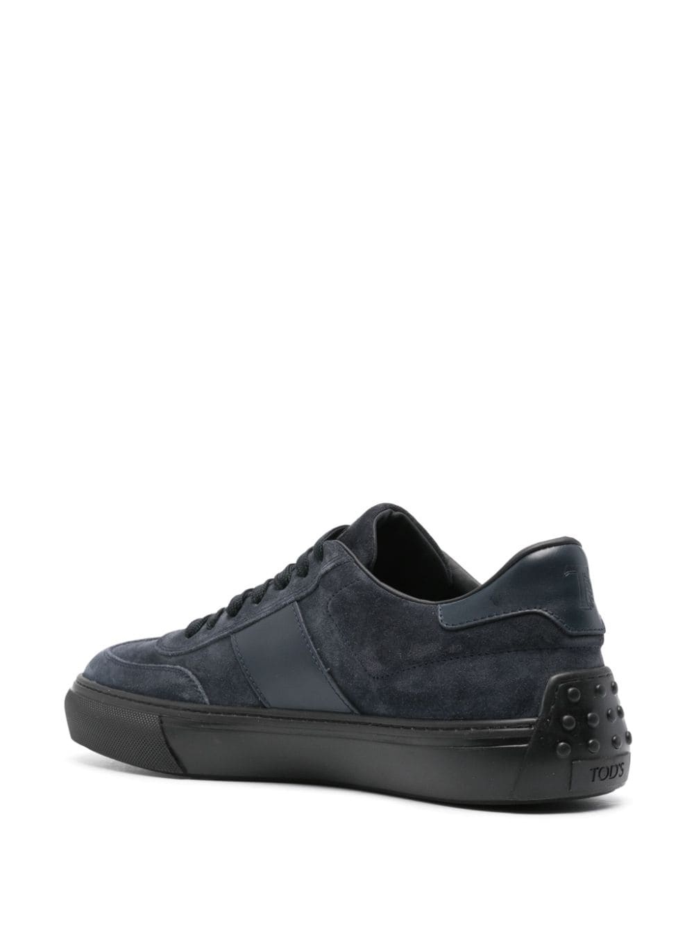 panelled suede sneakers - 3