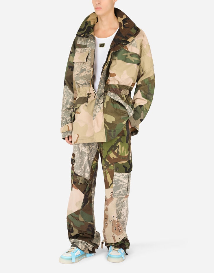 Camouflage patchwork safari jacket - 6