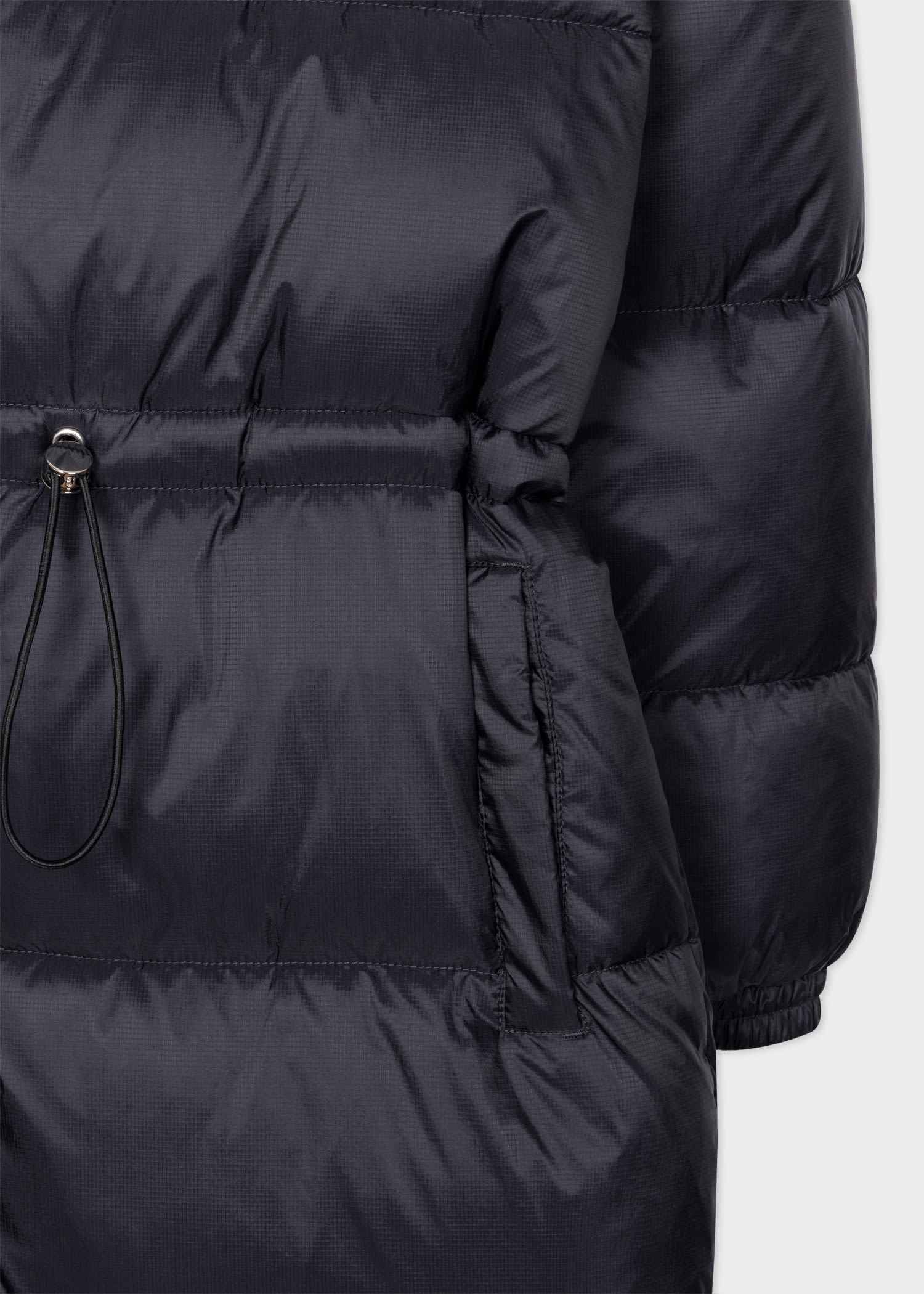 Navy 'Swirl' Padded Coat - 4