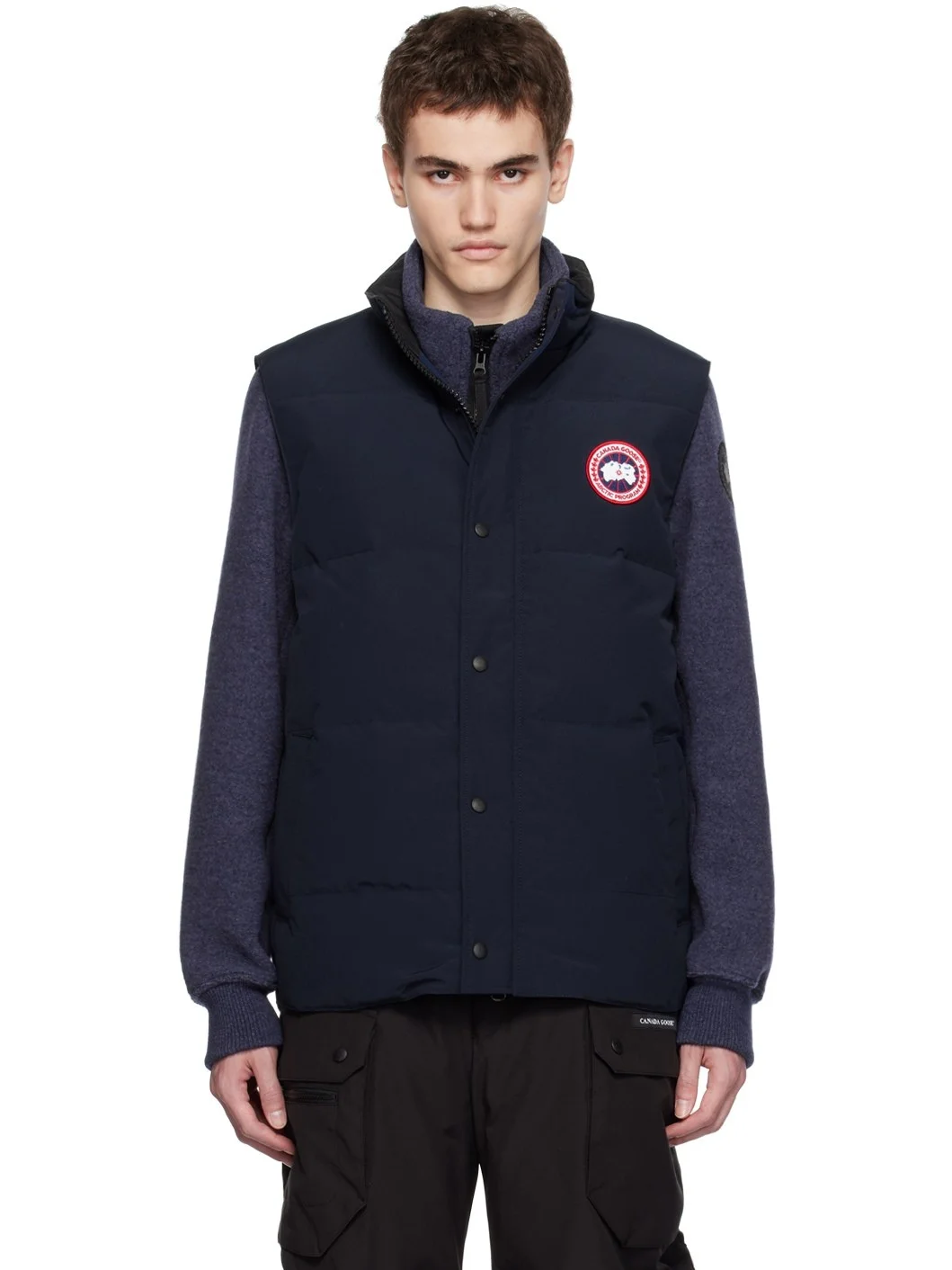 Navy Garson Down Vest - 1