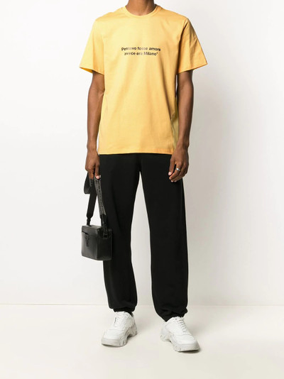 MSGM slogan-print short-sleeve T-shirt outlook