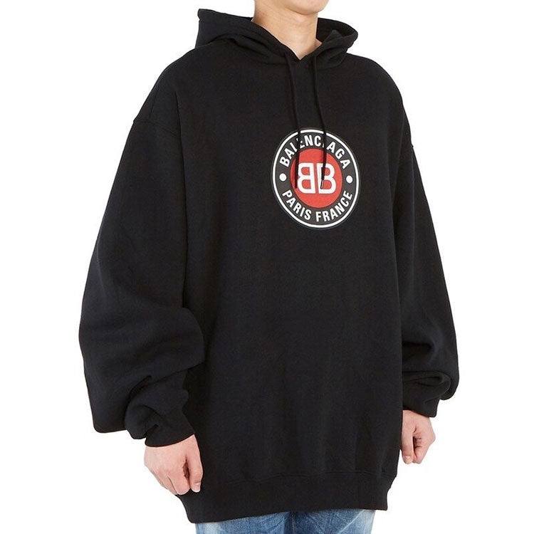 Men's Balenciaga Black Slogan Printing Black 641679TJV771000 - 4
